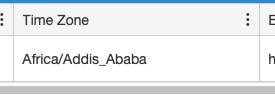 TimeZone shown on Grid