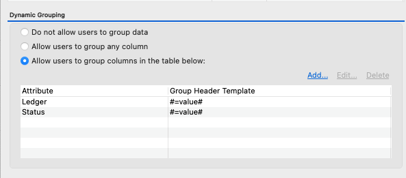 Dynamic Grouping