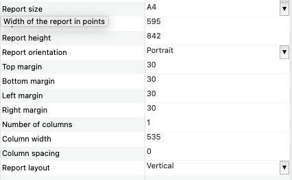 Page Sizes